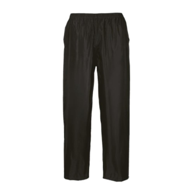 Black Adult Rain Trousers 100% Polyester PVC Coated Size XXXXLarge