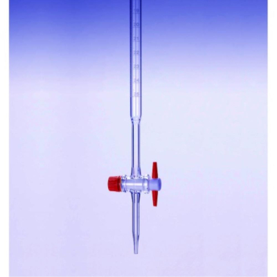 PYREX Glass Burette with PTFE Key Class AS 100mL 0.2mL Graduations