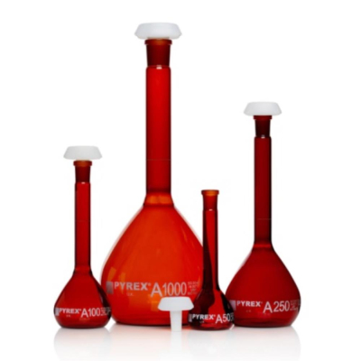 PYREX Volumetric Flask Amber Class A 25mL