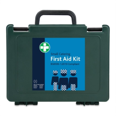 BS8599-1 Small Workplace Catering First Aid Kit - in Durham Box inc bracket