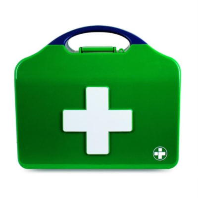 BS8599-1 Small Workplace First Aid Kit - in Small Integral Aura Box Green/Green