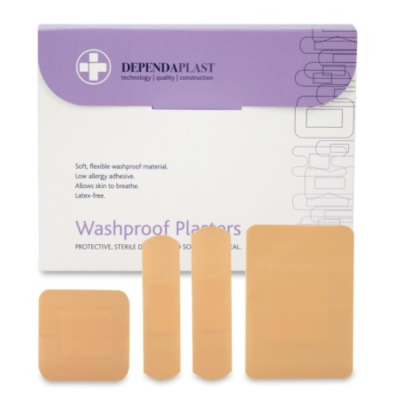 Dependaplast washproof plasters assorted box of 100