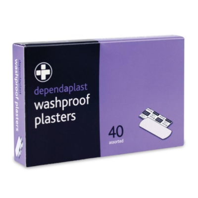 Dependaplast washproof plasters assorted box of 40 (for BS8599-1 kits)