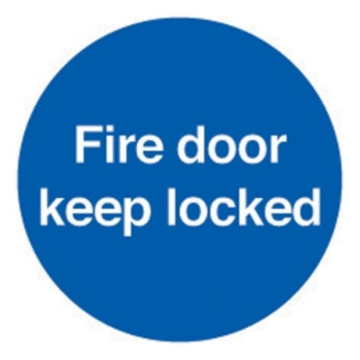 Sign 100x100mm Fire Door Keep..