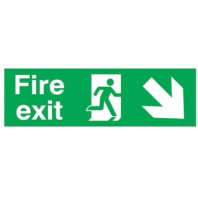 Sign 150x450mm Fire Exit Symb..