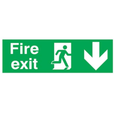 Sign 150x450mm Fire Exit Symb..