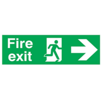 Sign 150x450mm Fire Exit Symb..