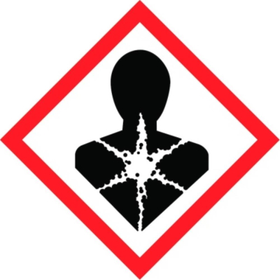 100x100mm Health Hazard sheet