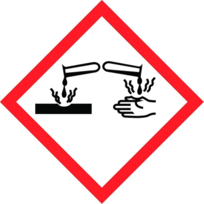100x100mm Corrosive GHS roll
