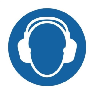 Sign 150x150mm Ear Protection..