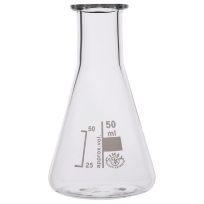 Simax Erlenmeyer Flask 50mL Narrow Neck Borosilicate Glass