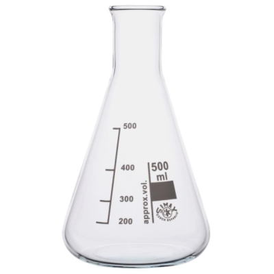 Simax Erlenmeyer Flask 500mL Narrow Neck Borosilicate Glass