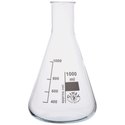 Simax Erlenmeyer Flask 1000mL Narrow Neck Borosilicate Glass