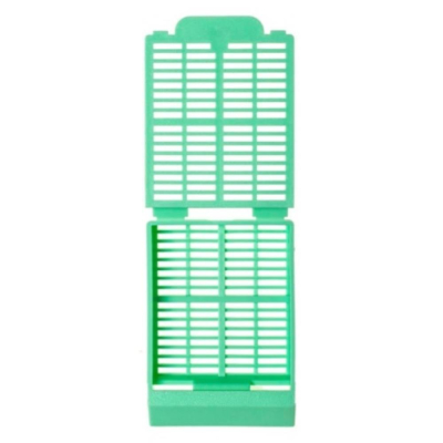 Simport M498 Histosette I Tissue Embedding  Cassette with 45 Deg Writing Area - Green