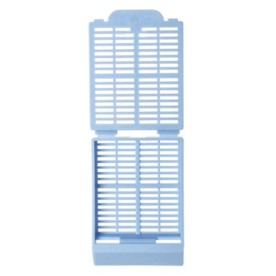 Simport M498 Histosette I Tissue Embedding  Cassette with 45 Deg Writing Area - Blue