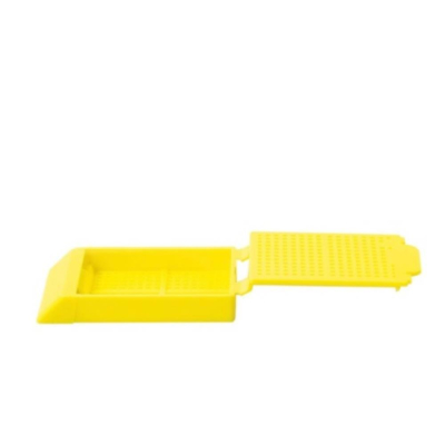 Simport M499 Biopsy Embedding Cassette with 45 Deg Writing Area - Yellow