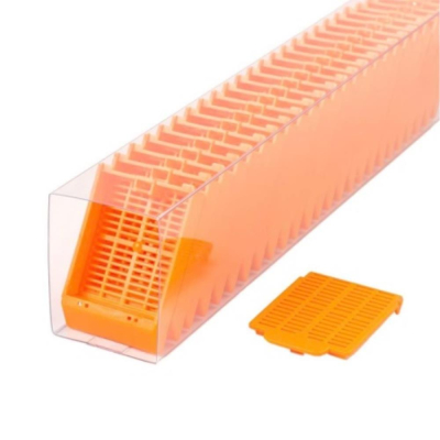 Simport M485 Histosette II Tissue Embedding  Cassette in Quickload Sleeve - Orange