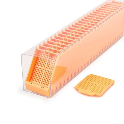 Simport M486 Histosette II Biopsy Embedding  Cassette in Quickload Sleeve - Peach