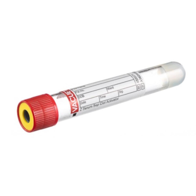 Vacuette 8mL Tube with Serum Clot Activator +  Gel, 100x16mm, Medical Polymer