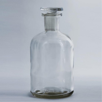 SLS Select Reagent Bottle Narrow Mouth 100mL Clear With Glass Stopper