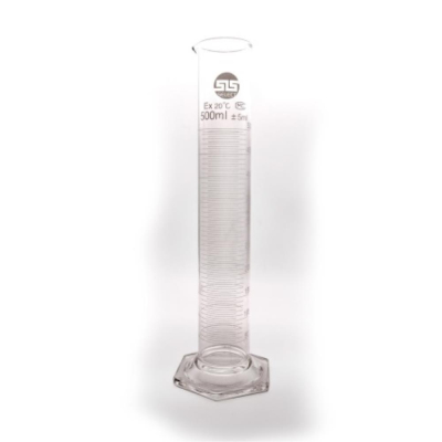 SLS Select Measuring Cylinder Borosilicate Glass with Hexagonal Base 250mL