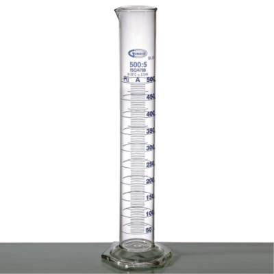 SLS Select Measuring Cylinder Borosilicate Glass with Hex Base with Certificate Class A 2000mL