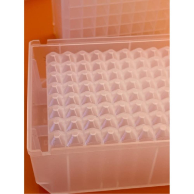 SLS Select Bottom Storage Plates 2.2mL 96 Deepwell Square Wells V Bottom Kingfisher Notches