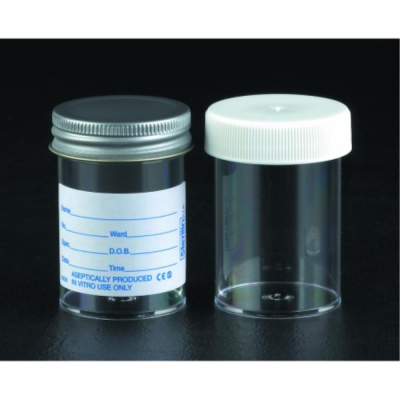 Sterilin 125AM 60ml Container No Label Metal Cap