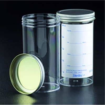 Sterilin 190B 250ml Container Printed Label Metal  Cap