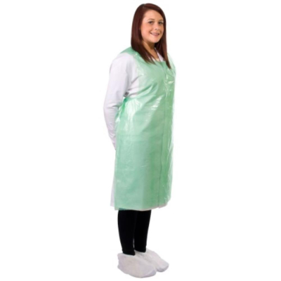 PE Disposable Aprons On A Roll Green 20microns 69 x 122cm