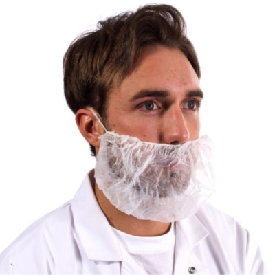 Non-Woven Beard Mask White