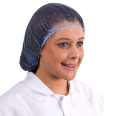 Nylon Mesh Hairnet Blue