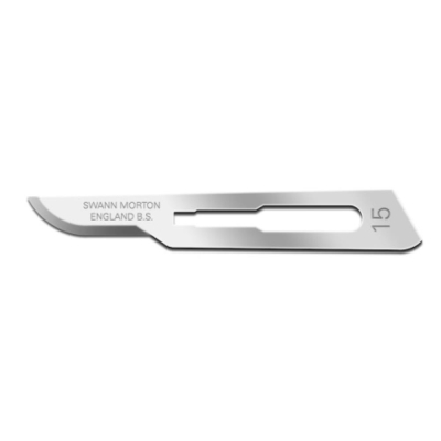 Swann-Morton No 15 Scalpel Blade - Stainless  Steel; Sterile; Individual Foil Packs