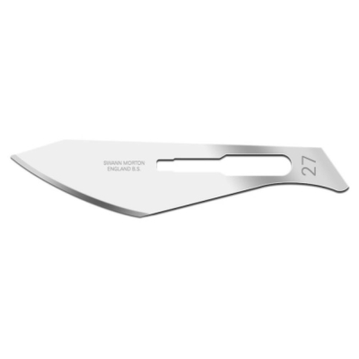 Swann-Morton No 27 Scalpel Blade - Stainless Steel; Sterile; Individual Foil Packs