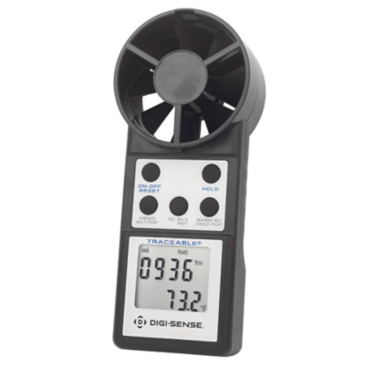 Digi-Sense Traceable Vane Anemometer with RS-232 Output and Calibration