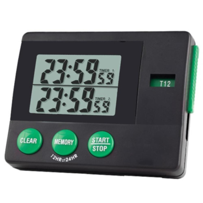 Traceable Dual-Display Two-Memory Digital Timer with Calibration