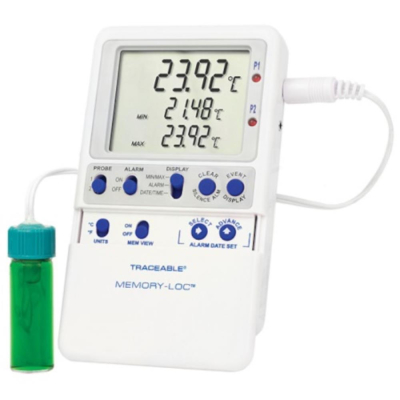 Traceable Memory-Loc Datalogging Thermometer with Calibration; 1 Vaccine Bottle Probe