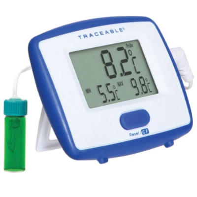 Traceable Precision Sentry Digital Thermometer with Calibration; Vaccine-Bottle Probe