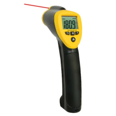 Traceable Infrared Thermometer with Calibration; 50:1 Ratio; Fixed Emissivity