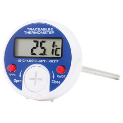 Traceable Digital Pocket Thermometer Ultra with Calibration; +/-0.4Deg C accuracy at tested points