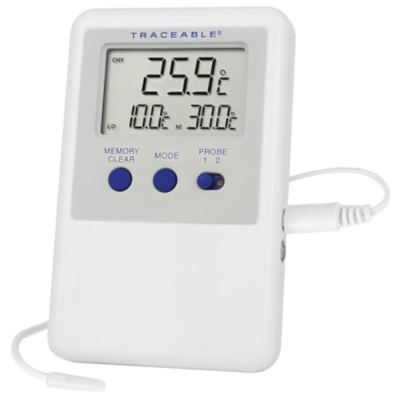 Traceable Ultra Refrigerator/Freezer Thermometer with Calibration; 1 Bullet Probe