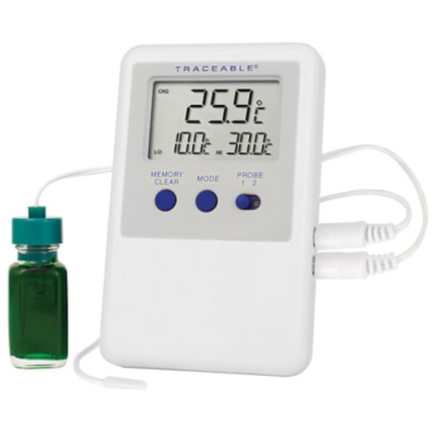 Traceable Ultra Refrigerator/Freezer Thermometer with Calibration; 1 Bottle and 1 Bullet Probe