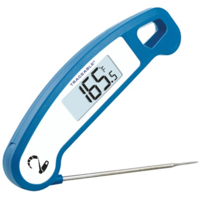 Traceable Folding Stem Thermometer with Calibration; NSF-Certified; 1 4.5 Stainless Steel Probe
