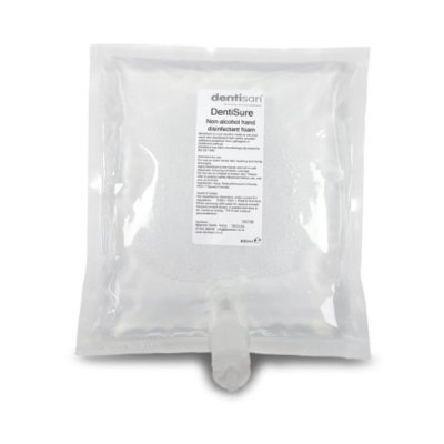 Dentisure Alcohol-Free Sanitiser Hand Foam Disp Pouch 800mL