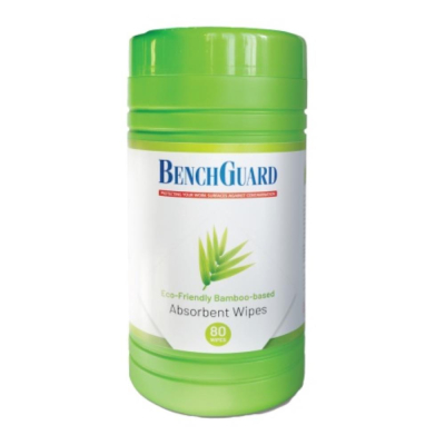BenchGuard Eco-Friendly Bamboo Based Cleansing Wet Wipes - 80 Wipes/Tub