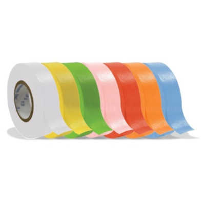 Time Tape Labelling Tape Rainbow Pack - 13mm x  12.7m -  5x White, 4x Yellow, 3x Green, 3x Pink,  3x