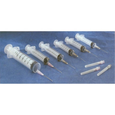 Single-Use Polypropylene Syringe 50 mL with Leur  Slip Tip, 1mL Graduations, Eccentric Tip