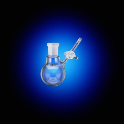 J Young Schlenk Flask 25mL Round Bottom With Glass Key And B14 Socket