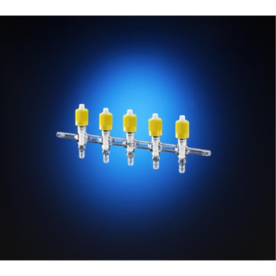 J Young General Purpose Space Saving Vacuum Manifold With JY High Performance Valves 8 Port 420mm Ap