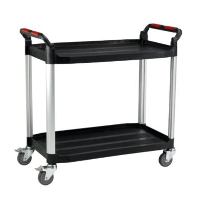 2 Shelf Tray Trolley with Castors - 970 x 513 x  990mm (h x w x d)